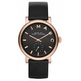 Marc Jacobs Baker Black Dial Black Leather Strap Watch for Women - MBM8633 Authentic Buy Shop Now