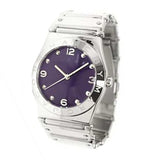 Marc Jacobs Purple Dial Silver Steel Strap Watch for Women - MBM3032 Authentic Buy Shop Now