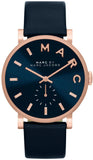 Marc Jacobs Baker Navy Blue Dial Navy Blue Leather Strap Watch for Women - MBM1329 Authentic Buy Shop Now