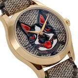 Gucci G-Timeless Brown Dial Brown Leather Strap Unisex Watch - YA1264057 Authentic Buy Shop Now