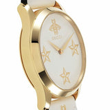 Gucci G Timeless White Dial White Leather Strap Watch For Women - YA1264096 Authentic Buy Shop Now