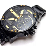 Diesel Mr. Daddy 2.0 Chronograph Black Dial Black Steel Strap Watch For Men - DZ7435 Authentic Buy Shop Now