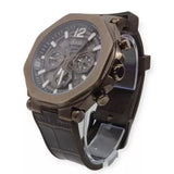 Guess Edge Chronograph Brown Dial Brown Leather Strap Watch For Men - GW0492G2 Authentic Buy Shop Now
