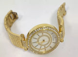 Guess Muse Crystals White Dial Rose Gold Steel Strap Watch For Women - W1008L2