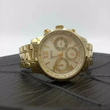 Guess Sunrise Chronograph Gold Dial Gold Steel Strap Watch For Women - W0330L1 Authentic Buy Shop Now