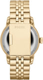 Fossil Townsman Chronograph Skeleton Gold Dial Gold Steel Strap Watch for Men - ME1137 Authentic Buy Shop Now