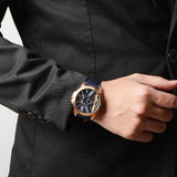 Fossil Grant Twist Multifunction Blue Dial Blue Leather Strap Watch for Men - ME1162 Authentic Buy Shop Now