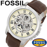 Fossil Grant Automatic White Dial Brown Leather Strap Watch for Men - ME3027 Authentic Buy Shop Now