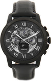 Fossil Grant Automatic Black Dial Black Leather Strap Watch for Men - ME3028 Authentic Buy Shop Now