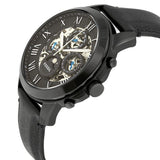 Fossil Grant Automatic Black Dial Black Leather Strap Watch for Men - ME3028 Authentic Buy Shop Now