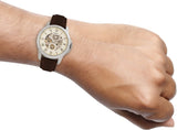 Fossil Grant Automatic White Dial Brown Leather Strap Watch for Men - ME3052 Authentic Buy Shop Now