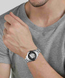 Fossil Grant Automatic Skeleton Black Dial Silver Steel Strap Watch for Men - ME3103 Authentic Buy Shop Now