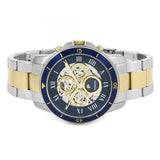 Fossil Grant Sport Automatic Skeleton Blue Dial Two Tone Steel Strap Watch for Men - ME3141 Authentic Buy Shop Now