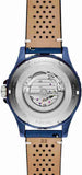 Fossil Crewmaster Sports Automatic Blue Dial Blue Leather Strap Watch for Men - ME3149 Authentic Buy Shop Now