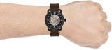 Fossil Commuter Automatic Black Dial Brown Leather Strap Watch for Men - ME3158 Authentic Buy Shop Now