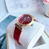 Versace Greca Meander Red Dial Red Leather Strap Watch for Women - VELW00320 Authentic Buy Shop Now