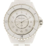 Chanel J12 Diamonds Mother of Pearl White Dial White Steel Strap Watch for Women - J12 H5704 Authentic Buy Shop Now