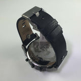 Diesel Mr Daddy 2.0 Chronograph Black Dial Black Leather Strap Watch For Men - DZ7348 Authentic Buy Shop Now