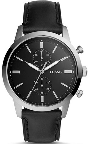 Fossil Townsman Multifunction Black Dial Black Leather Strap Watch for Men - FS5396 Authentic Buy Shop Now