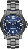 Michael Kors Paxton Analog Blue Dial Grey Steel Strap Watch For Men - MK8499 Authentic Buy Shop Now