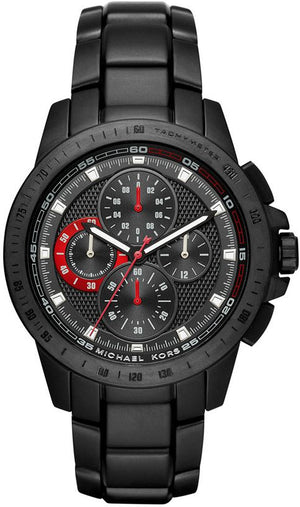 Michael Kors Ryker Chronograph Black Dial Black Steel Strap Watch For Men - MK8529 Authentic Buy Shop Now