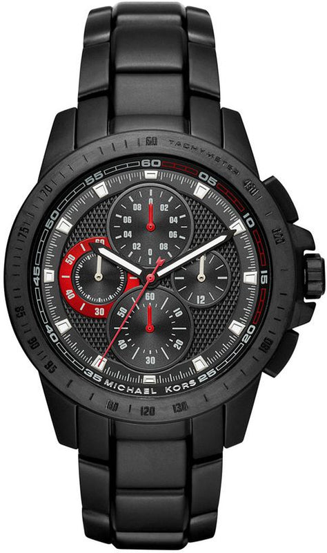 Michael Kors Ryker Chronograph Black Dial Black Steel Strap Watch For Men - MK8529 Authentic Buy Shop Now