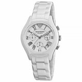 Emporio Armani Chronograph Ceramic White Dial Watch For Women - AR1403 Authentic Buy Shop Now