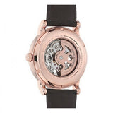 Emporio Armani Meccanico Silver Skeleton Dial Brown Leather Strap Watch For Men - AR1983 Authentic Buy Shop Now