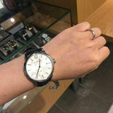 Burberry Classic Round Cream Dial Black Leather Strap Watch for Men - BU10008 Authentic Buy Shop Now