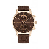 Tommy Hilfiger Kane Brown Dial Brown Leather Strap Watch for Men - 1710400 Authentic Buy Shop Now