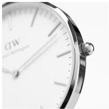Daniel Wellington Classic Cornwall White Dial Black Nylon Strap Watch For Men - DW00100260 Authentic Buy Shop Now