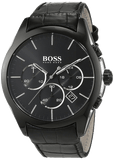 Hugo Boss Onyx Black Dial Black Leather Strap Watch for Men - 1513367 Authentic Buy Shop Now