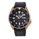 Seiko 5 Sport SKX Automatic Black Dial Black Silicone Strap Watch For Men - SRPD76K1 Authentic Buy Shop Now