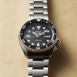Seiko 5 Sports Automatic Day Date Black Dial Silver Steel Strap Watch for Men - SRPD55K1 Authentic Buy Shop Now