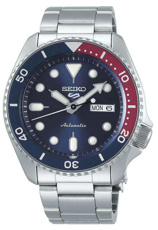 Seiko 5 Sports Automatic Blue Dial Silver Steel Strap Watch For Men - SRPD53K1 Authentic Buy Shop Now