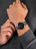 Emporio Armani Classic Quartz Black Dial Silver Steel Strap Watch For Men - AR11161 Authentic Buy Shop Now