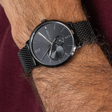 Tommy Hilfiger Brooklyn Black Dial Black Mesh Bracelet Watch for Men - 1791507 Authentic Buy Shop Now