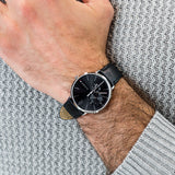 Tommy Hilfiger Brooklyn Black Dial Black Leather Strap Watch for Men - 1791509 Authentic Buy Shop Now