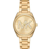 Michael Kors Janelle Quartz Gold Dial Gold Steel Strap Watch For Women - MK7381 Authentic Buy Shop Now