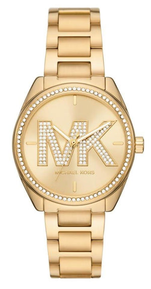 Michael Kors Janelle Quartz Gold Dial Gold Steel Strap Watch For Women - MK7381 Authentic Buy Shop Now