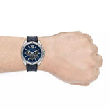 Michael Kors Brecken Chronograph Blue Dial Blue Rubber Strap Watch For Men - MK8923 Authentic Buy Shop Now