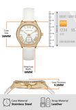 Michael Kors Sage Three-Hand Mother of Pearl White Dial White Leather Strap Watch for Women - MK4818 Authentic Buy Shop Now