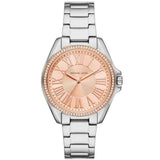 Michael Kors Kacie Three-Hand Gold Dial Silver Steel Strap Watch for Women - MK4854 Authentic Buy Shop Now