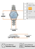 Michael Kors Runway Mercer Quartz Mother of Pearl Blue Dial Silver Steel Strap Watch For Women - MK6857 Authentic Buy Shop Now