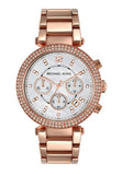 Michael Kors Parker White Dial with Diamonds Rose Gold Steel Strap Watch for Women - MK5491 Authentic Buy Shop Now