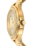 Michael Kors Lennox Three Hand Gold Dial Gold Steel Strap Watch For Women - MK7229 Authentic Buy Shop Now