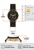 Michael Kors Runway Chronograph Black Dial Black Silicone Strap Watch For Women - MK7385 Authentic Buy Shop Now
