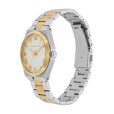 Michael Kors Lennox Three-Hand White Dial Two Tone Steel Strap Watch for Women - MK7464 Authentic Buy Shop Now