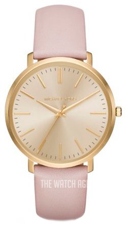 Michael Kors Jaryn Quartz Gold Dial Pink Leather Strap Watch For Women - MK2471 Authentic Buy Shop Now