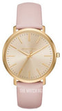 Michael Kors Jaryn Quartz Gold Dial Pink Leather Strap Watch For Women - MK2471 Authentic Buy Shop Now